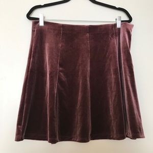 Velvet Mini skater Skirt